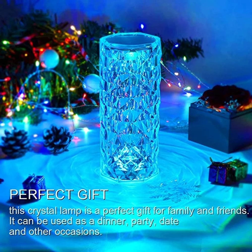 16 Colors LED Crystal Lamp Rose Light - Great Finds 